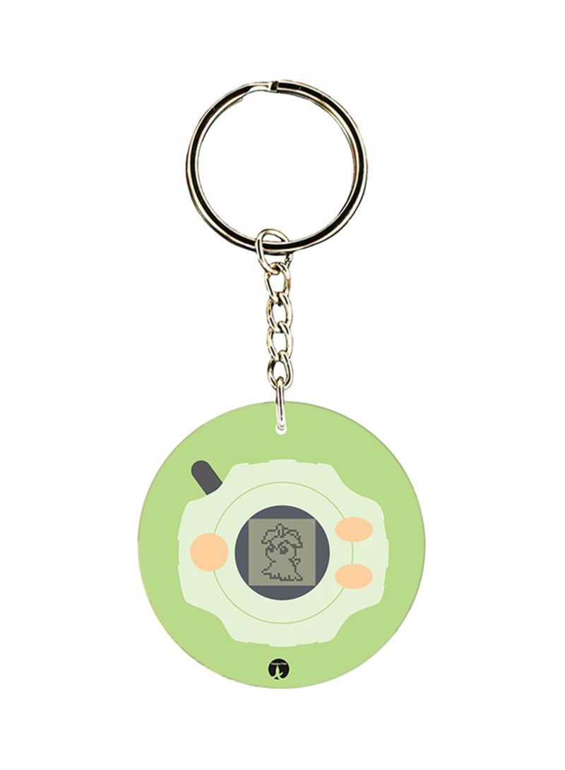 Anime Digimon Keychain Green/Orange/Black