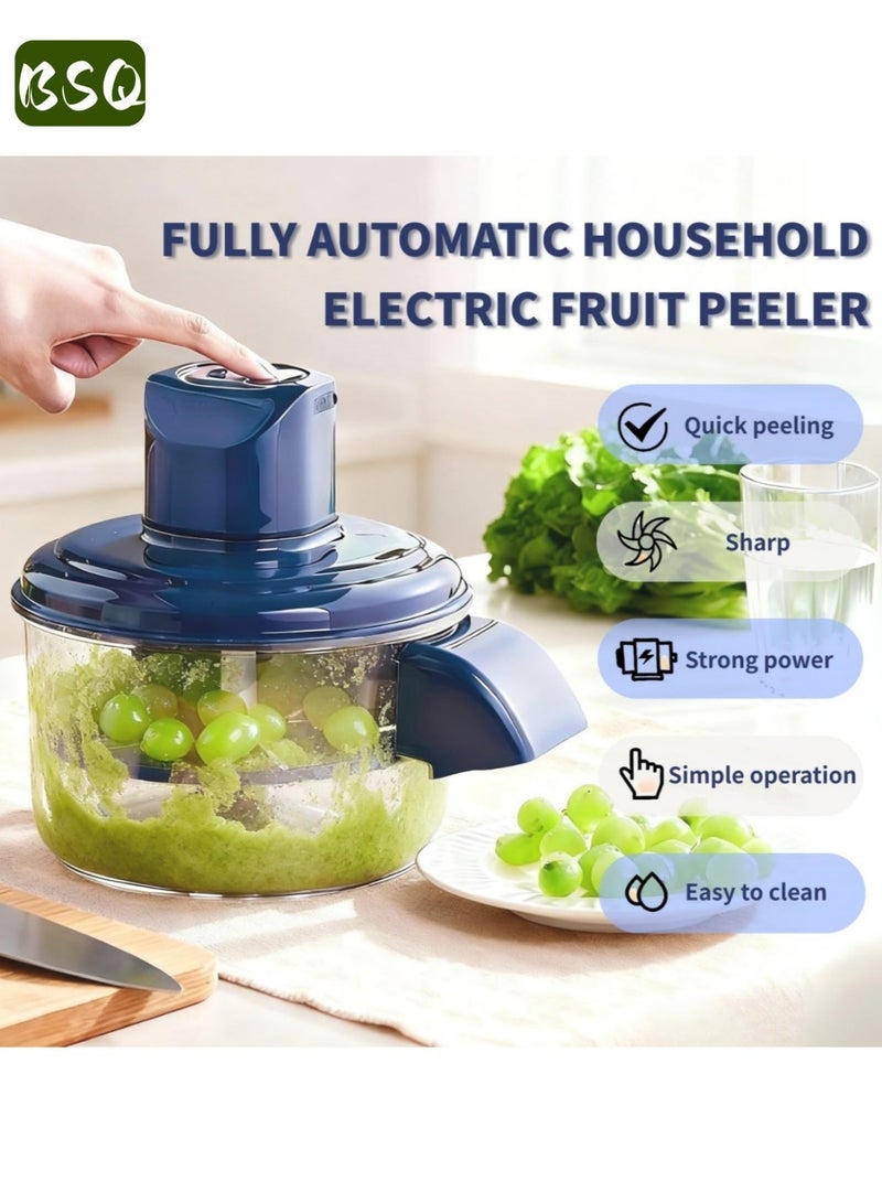 BSQ Electric Grape Peeler | Fully Automatic Peeler | Garlic and Vegetable Peeler | Rechargeable Automatic Fruit and Vegetable Peeler | Peel in 20 Seconds | Easy-to-Clean and Compact Kitchen Tool | Safe to Operate | Suitable for Apples, Grapes, Garlic, Tomatoes, Cherries, and Other Fruits - Image 5