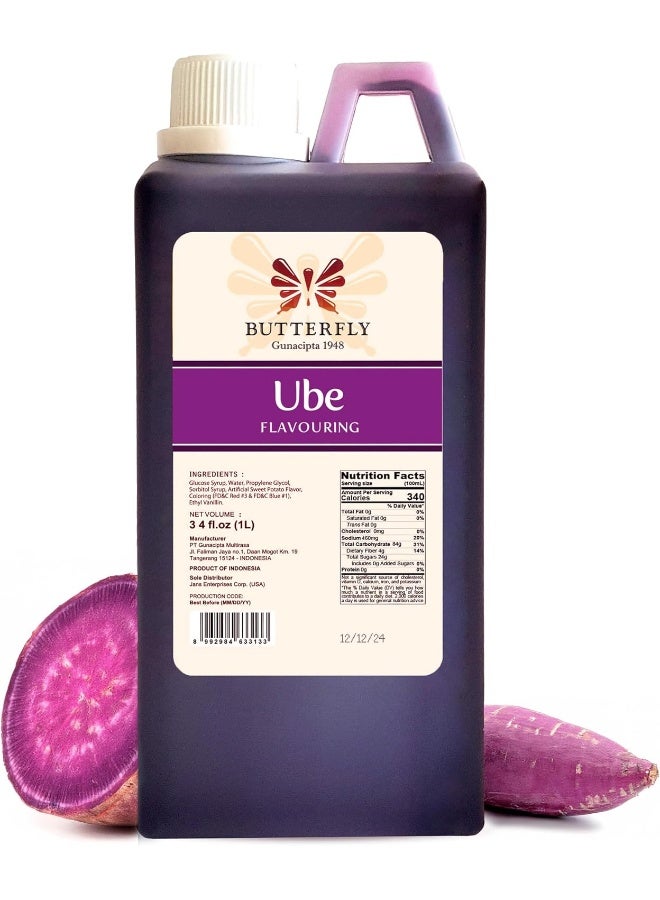 Ube Butterfly مستخلص نكهة البطاطا الأرجوانية من باترفلاي - 1 لتر - Image 1