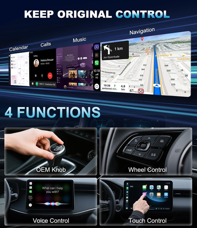 مُحول CarPlay لاسلكي 2025 لجهاز أبل، يتحول محول CarPlay سلكي إلى لاسلكي، تصميم USB-C/نوع C، توصيل و تشغيل، مخصص فقط لسيارات Apple CarPlay وأجهزة iPhone بنظام iOS 10 أو أعلى - Image 4