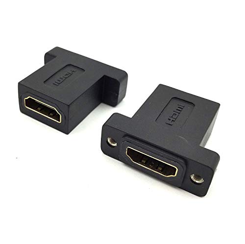 Haokiang HDMI Coupler Adapter, (2-Pack) HDMI Female to Female Insert Keystone Panels Wall Plate Connectors Coupler Adapter (Black HDMI F/F) - Image 2