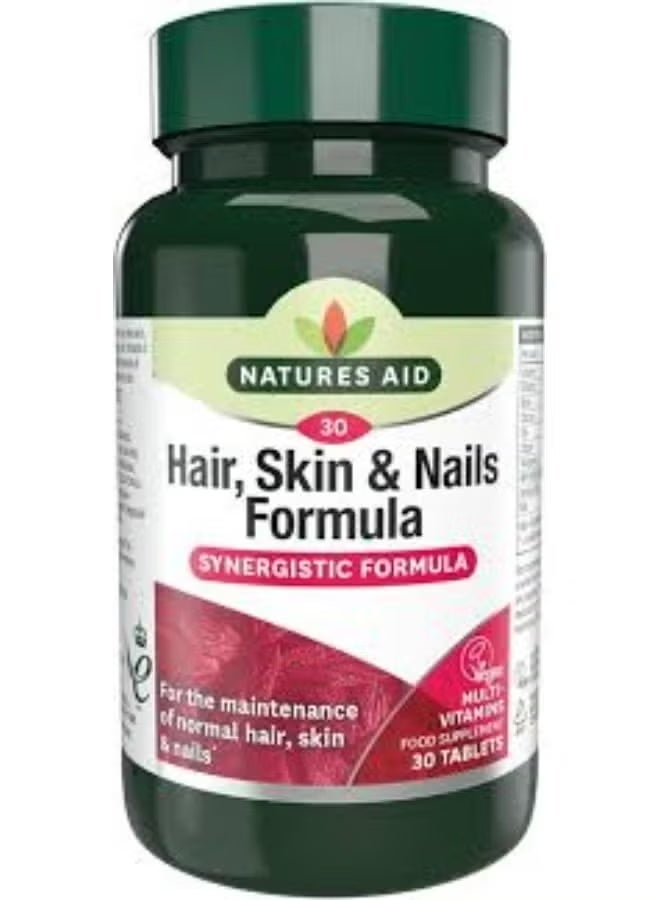 Nature's Aid formula for hair, skin and nails