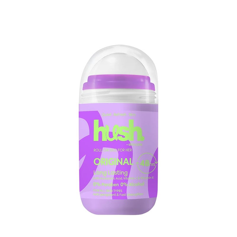 Original for Her Roll-On Deodorant, 50 ml – Scent: flowers, coconut and vanilla – Skin-Nourishing with Hyaluronic Acid, Vitamins C & E – Alcohol-Free, Paraben-Free
