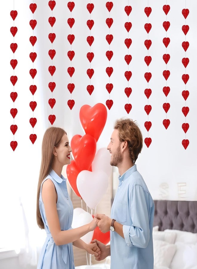 Maniaacer 3D Red Heart Paper Garland Valentines Day Decorations 59Ft Heart Hanging Streamer Banner Valentines Hanging String Hearts for Valentine's Day Wedding Birthday Bachelorette Engagement Party, 6 Pack - Image 5