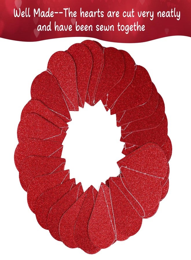 Maniaacer 3D Red Heart Paper Garland Valentines Day Decorations 59Ft Heart Hanging Streamer Banner Valentines Hanging String Hearts for Valentine's Day Wedding Birthday Bachelorette Engagement Party, 6 Pack - Image 3