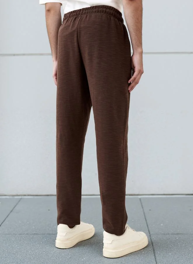 Kappa Kappa Regular Fit Panelled Joggers with Drawstring Closure and Pockets