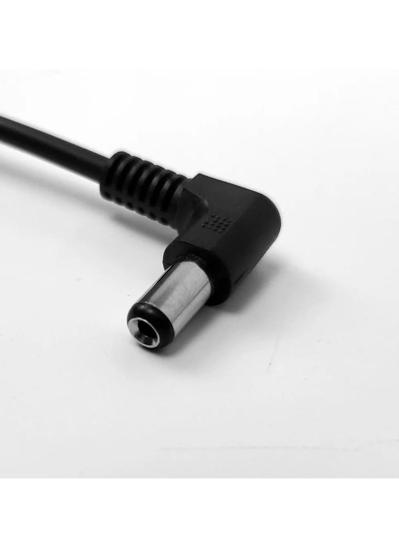 SOLDOUT 2 PCS Guitar Effect Pedal Male to Male 90 Degree Right Angled Power Cord DC 5.5 x 2.1mm Cables Electric Guitars Accessories (65 CM, Pack of 2)  - Image 3