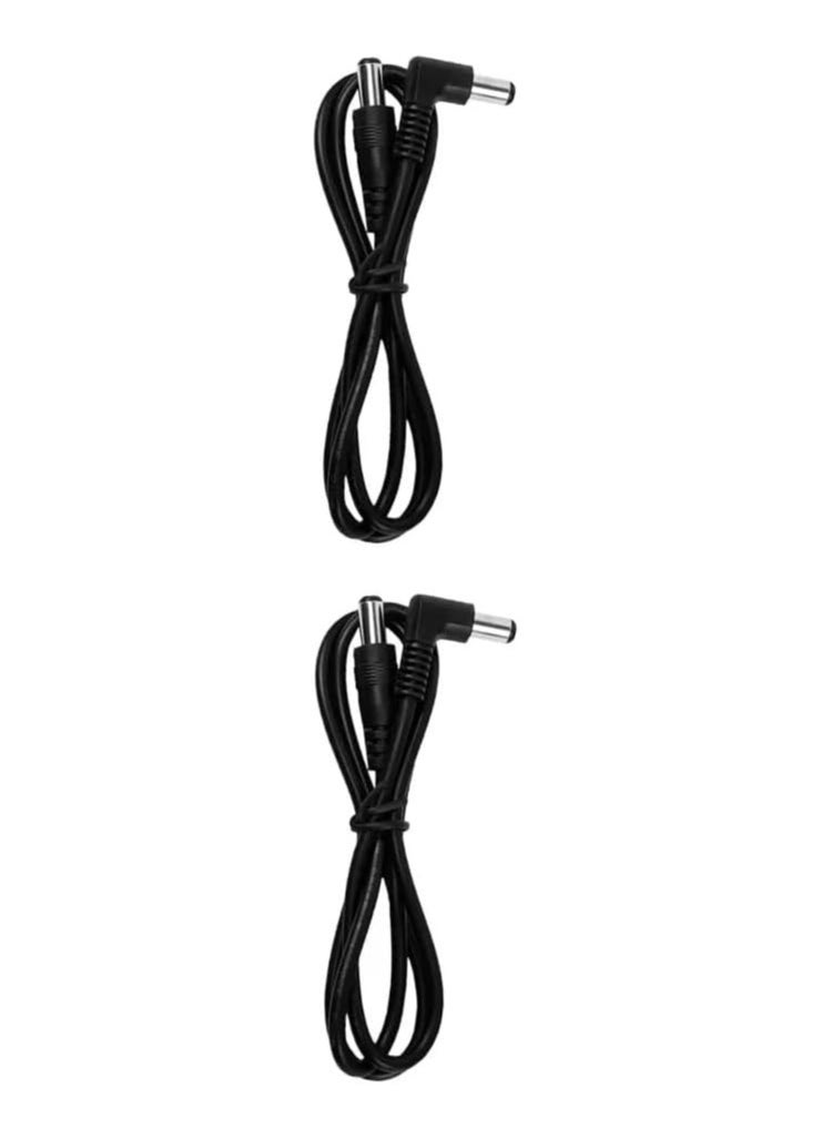 SOLDOUT 2 PCS Guitar Effect Pedal Male to Male 90 Degree Right Angled Power Cord DC 5.5 x 2.1mm Cables Electric Guitars Accessories (65 CM, Pack of 2)  - Image 4