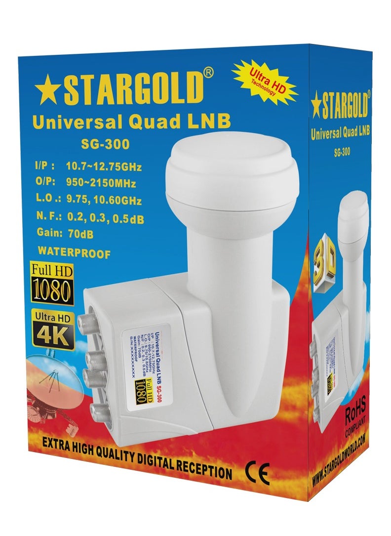 Stargold Universal Quad LNB Full HD 1080 Ultra HD 4K Hight Quality Digital Reception LNB  - Image 4