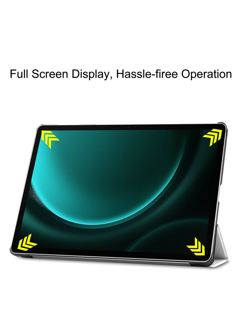 Case for Samsung Galaxy Tab S9 FE Plus 12.4 Inch 2023 SM-X610/SM-X616 Premium Leather Flap Tablet Case with Stand Function Auto Wake/Sleep Cover (Cat) - Image 3