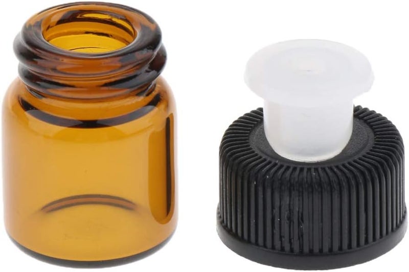 klarako Essential Oils Bottles  Pack of 100 2ml Mini Amber Glass Bottles with Orifice Reducers  Aromatherapy Oils Storage  1ml 2ml 3ml  2ml - Image 3