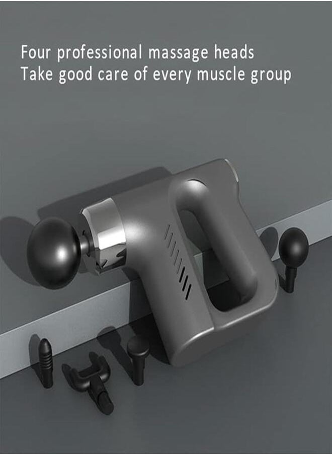 Massager with hand handle and 4 variable heads