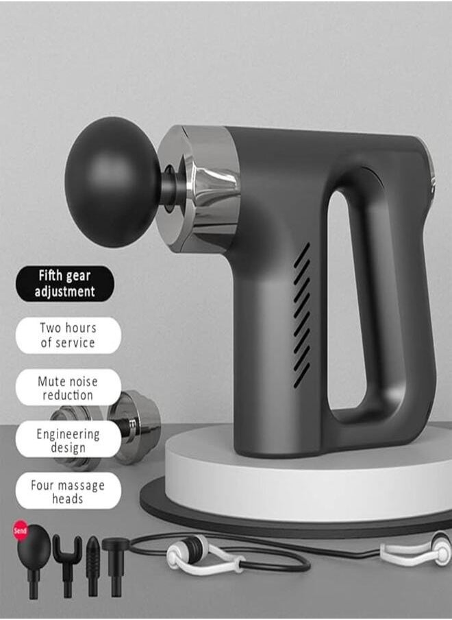 Massager with hand handle and 4 variable heads