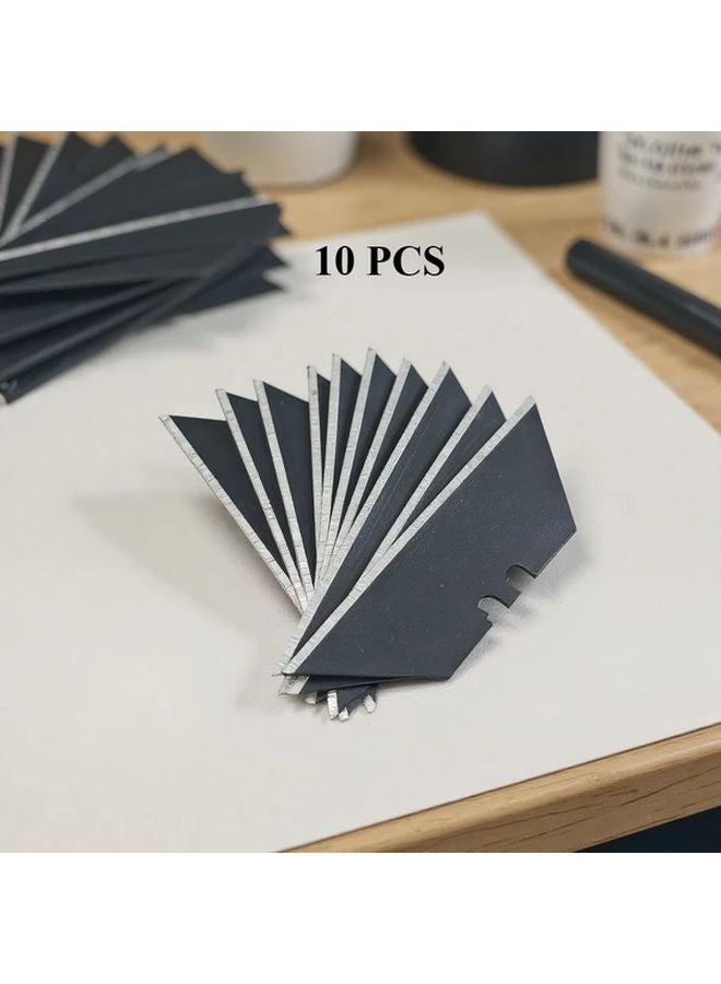 Heavy Duty Metal Trapezoidal Cutting Blades Set Of 10 For Wood Plastic And Soft Metal - Image 1