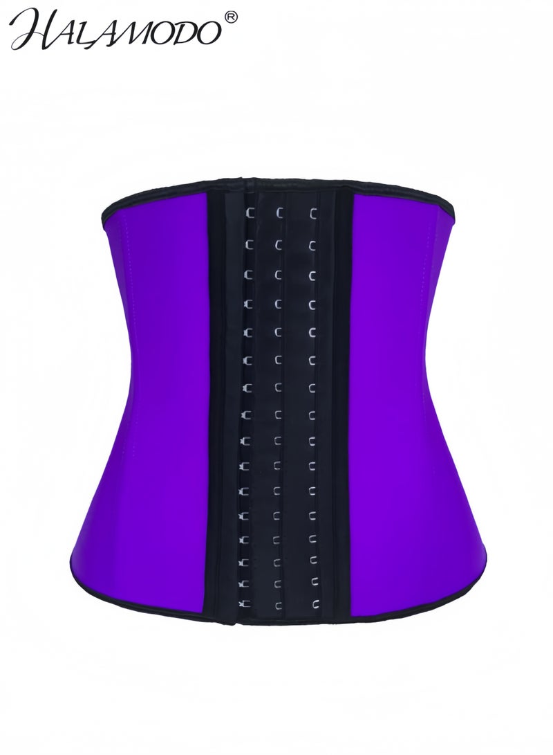 HALAMODO Womens' Waist Trainers Super Short Torso Waist Trainers Cincher Corset Underbust Body Shaper Latex Sport Girdle Postpartum Recovery Belt  - Image 3