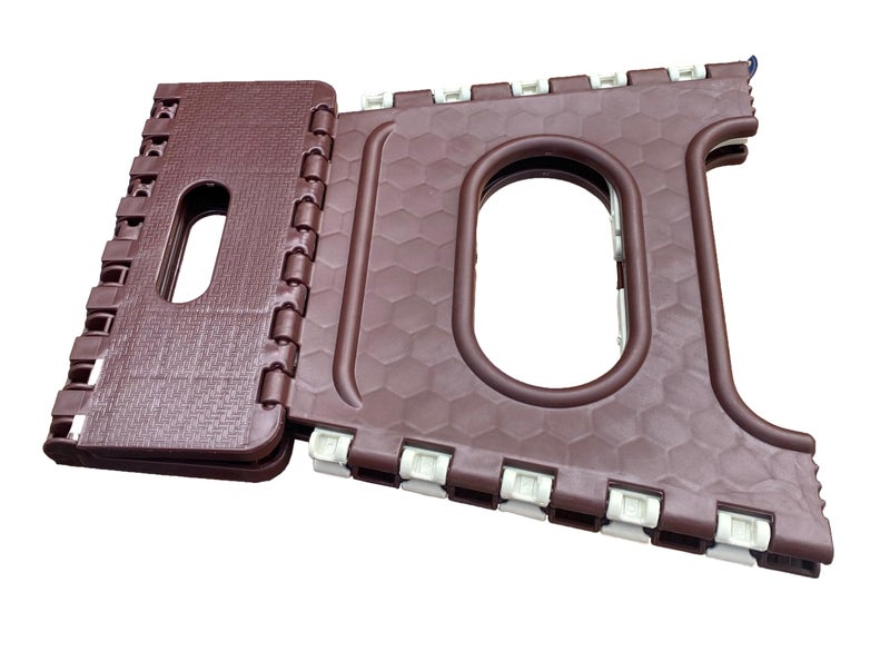 K3 Plastic Super Strong Folding Step Stool for Adults and Kids, Kitchen Stepping Stools, Garden Step Stool,Office Stool,Kitchen Stool Folding Stool (Small Brown-Beinge) - Image 2