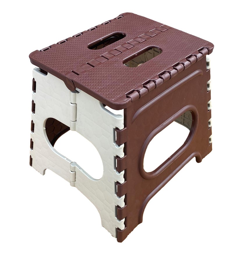 K3 Plastic Super Strong Folding Step Stool for Adults and Kids, Kitchen Stepping Stools, Garden Step Stool,Office Stool,Kitchen Stool Folding Stool (Small Brown-Beinge) - Image 4