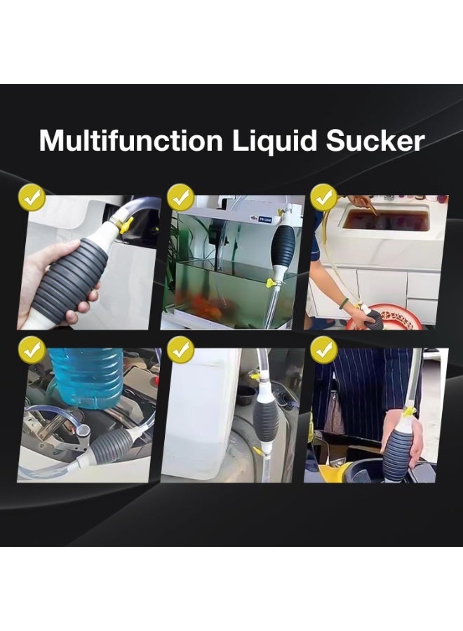 OSHIMA Manual Fuel Transfer Pump, Liquid Transfer Pump for Light Oils, Multifunction Liquid Sucker Pump Gasoline, ortable Fuel Syphon for Gas Gasoline Petrol Diesel Oil Water Fish Tank - Image 5