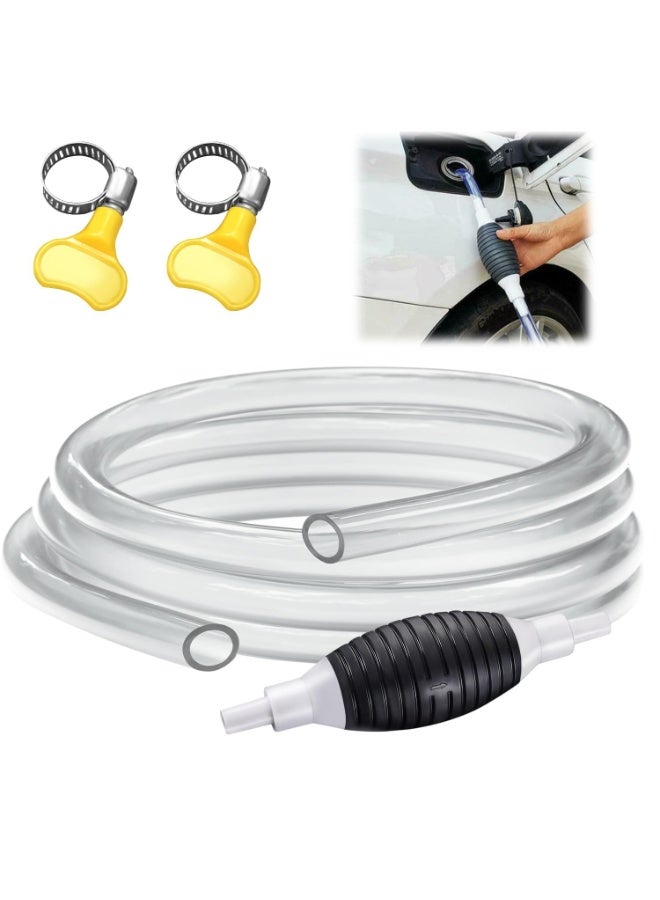 OSHIMA Manual Fuel Transfer Pump, Liquid Transfer Pump for Light Oils, Multifunction Liquid Sucker Pump Gasoline, ortable Fuel Syphon for Gas Gasoline Petrol Diesel Oil Water Fish Tank - Image 1