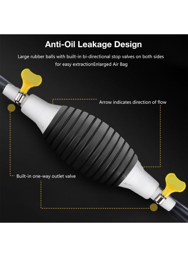 OSHIMA Manual Fuel Transfer Pump, Liquid Transfer Pump for Light Oils, Multifunction Liquid Sucker Pump Gasoline, ortable Fuel Syphon for Gas Gasoline Petrol Diesel Oil Water Fish Tank - Image 3