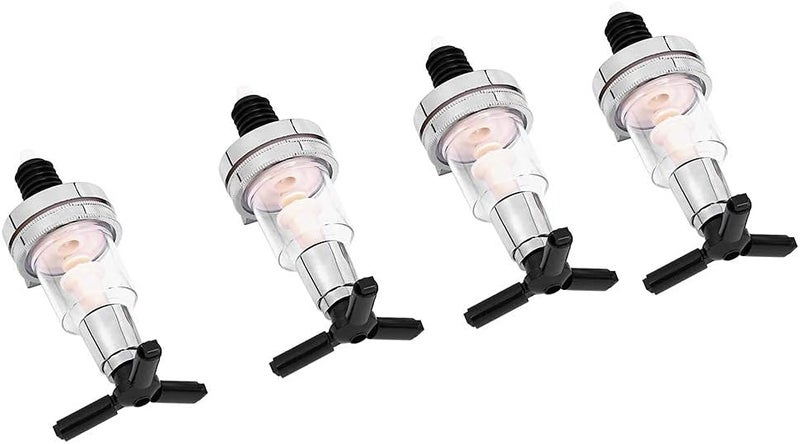 klarako 4 Bottles Liquor Dispenser, Wall Mounted Alcohol Cocktails Shot Dispenser Station Aluminum Alloy Wine Whiskey Bottle Holder Beverage Stand for Home Bar Party Decoration - Image 5