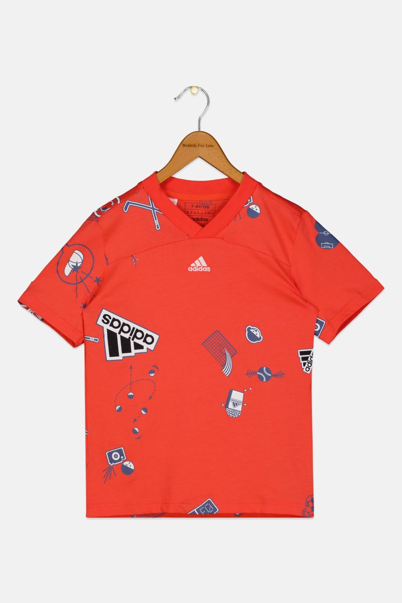 Adidas Kids Boy Short Sleeve Outdoor T-shirt, Multicolor - Image 1