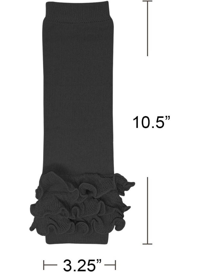 Bowbear Bowbear Cheerful Ruffles Baby Leg Warmers, White  - Image 4