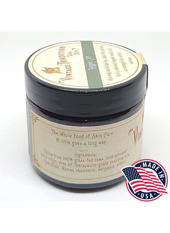vintage tradition - Beef Tallow All Purpose Balm – Healing, Hydrating Musk Skin Care Salve Replaces Body Lotion, Hand Cream, More – Essential Oil, Olive Oil, and Grass-Fed Tallow, 2 fl. oz. - Image 1
