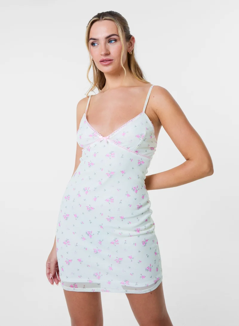 Pink Vanilla  Ditsy Print Cami Mini Dress for Women | Best Price UAE