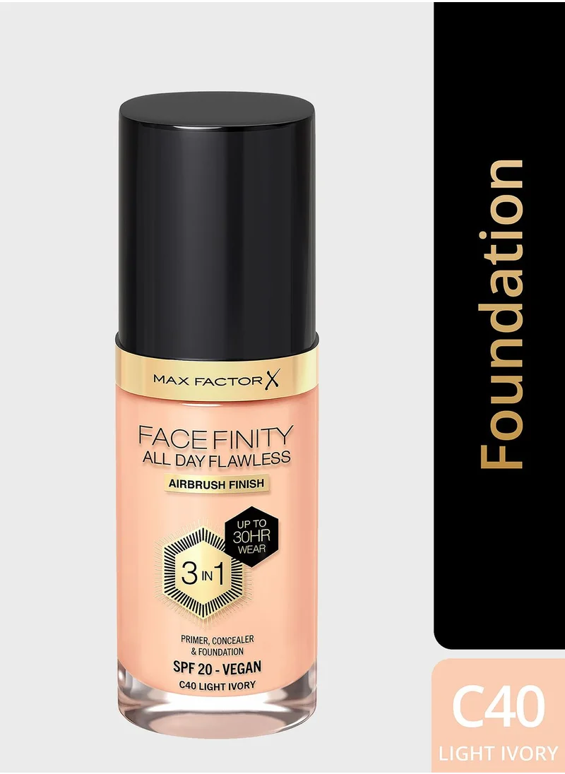 Max Factor Max Factor Facefinity All Day Flawless Foundation - C40 Light Ivory, 30ml
