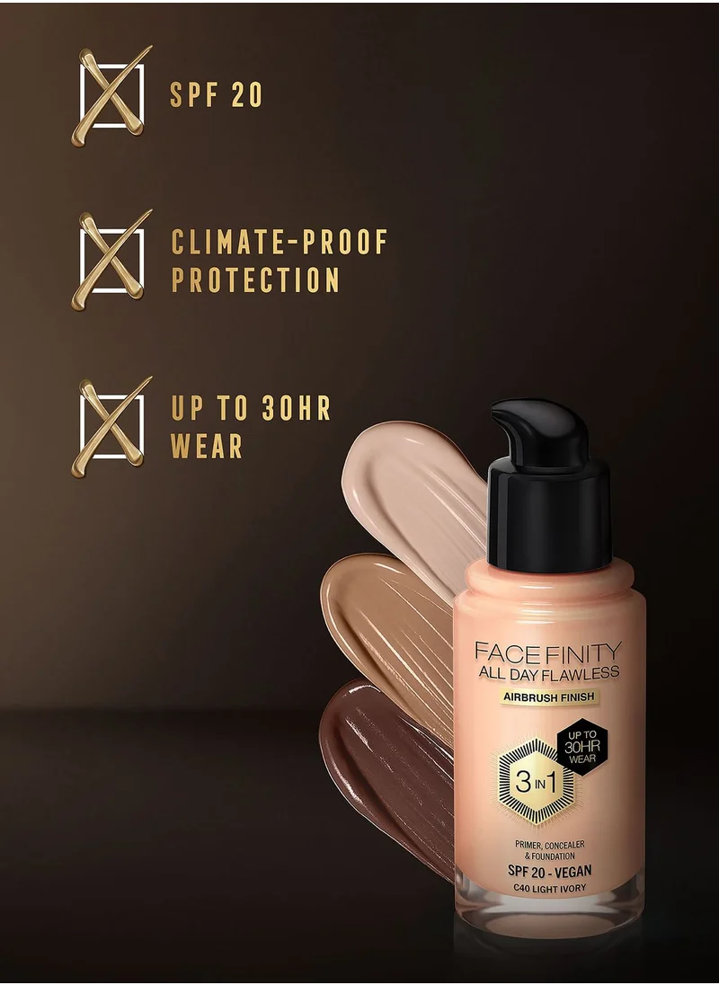 Max Factor Max Factor Facefinity All Day Flawless Foundation - C40 Light Ivory, 30ml