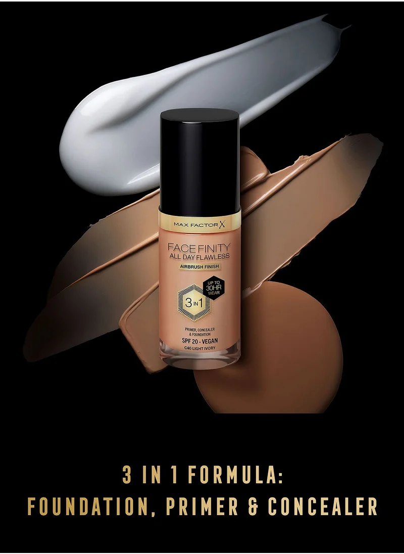 Max Factor Max Factor Facefinity All Day Flawless Foundation - C40 Light Ivory, 30ml