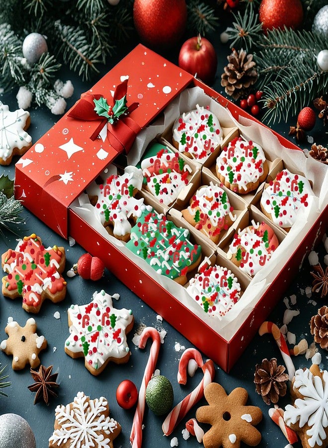 Morofme 3.5 oz Christmas Sprinkles Red and Green Christmas Tree Candy Sprinkle Jimmies Mix Christma Cane Sprinkle Cake Topper Edible Holiday Sprinkles for Cupcake Toppers Cookie Ice Cream - Image 2