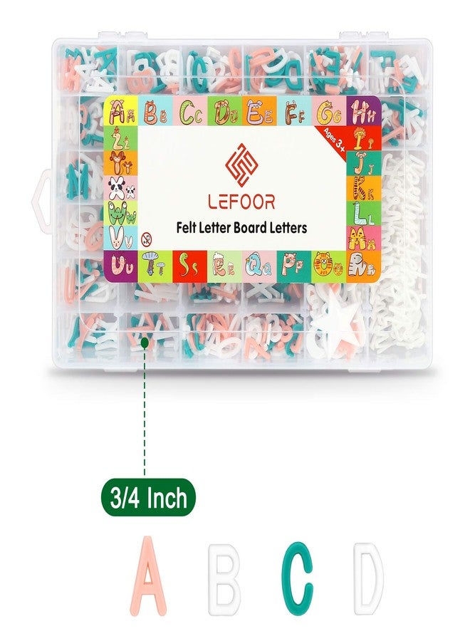 LEFOOR Letter Board Letters Only,698 PRE-Cut Characters (3/4 Inch,in 3 Colors) with Sorting Tray,Felt Letter Board Letters (Choice A) - Image 3