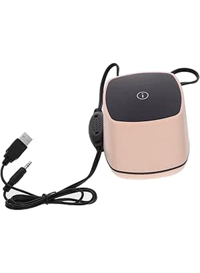 Compact Golden Computer Speakers Mini Desktop Stereo Sound Powered Speakers - Image 1