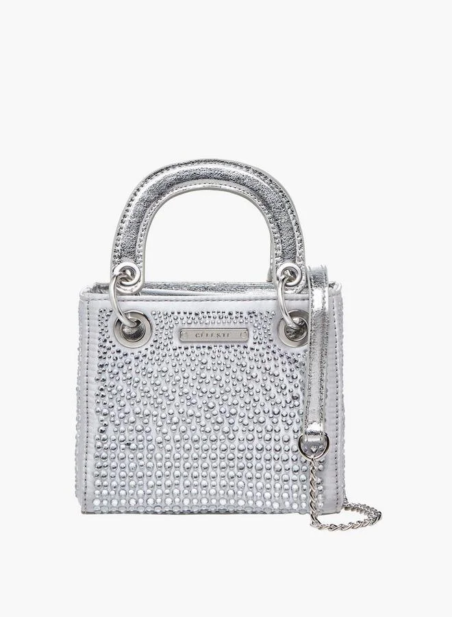 Celeste Embellished Crossbody Bag with Chain Strap Ramadan Collection