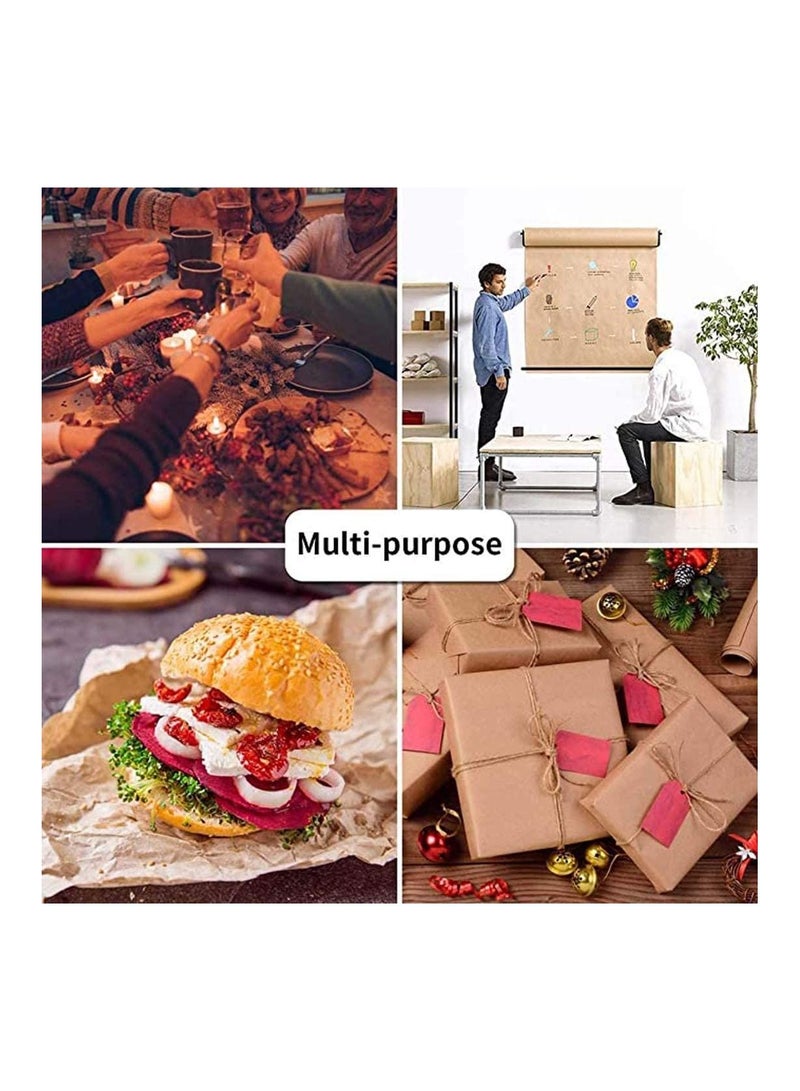 Y&D Kraft Paper Roll Brown Packing 0.3m x 30M Ideal for Arts Crafts Gifts Postal Shipping Wrapping Floor Covering Table Runners  - Image 5
