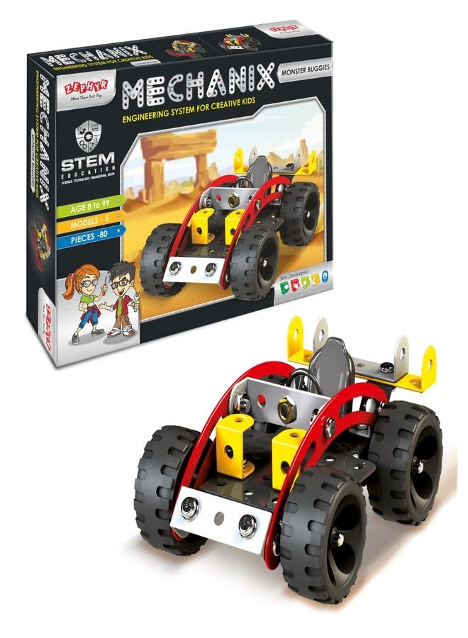 Mechanix Monster Buggies Enhancing Practical Education Stem Learning Mechanical Skills and Creativity for Boys and Girls Age 7+ - Image 1