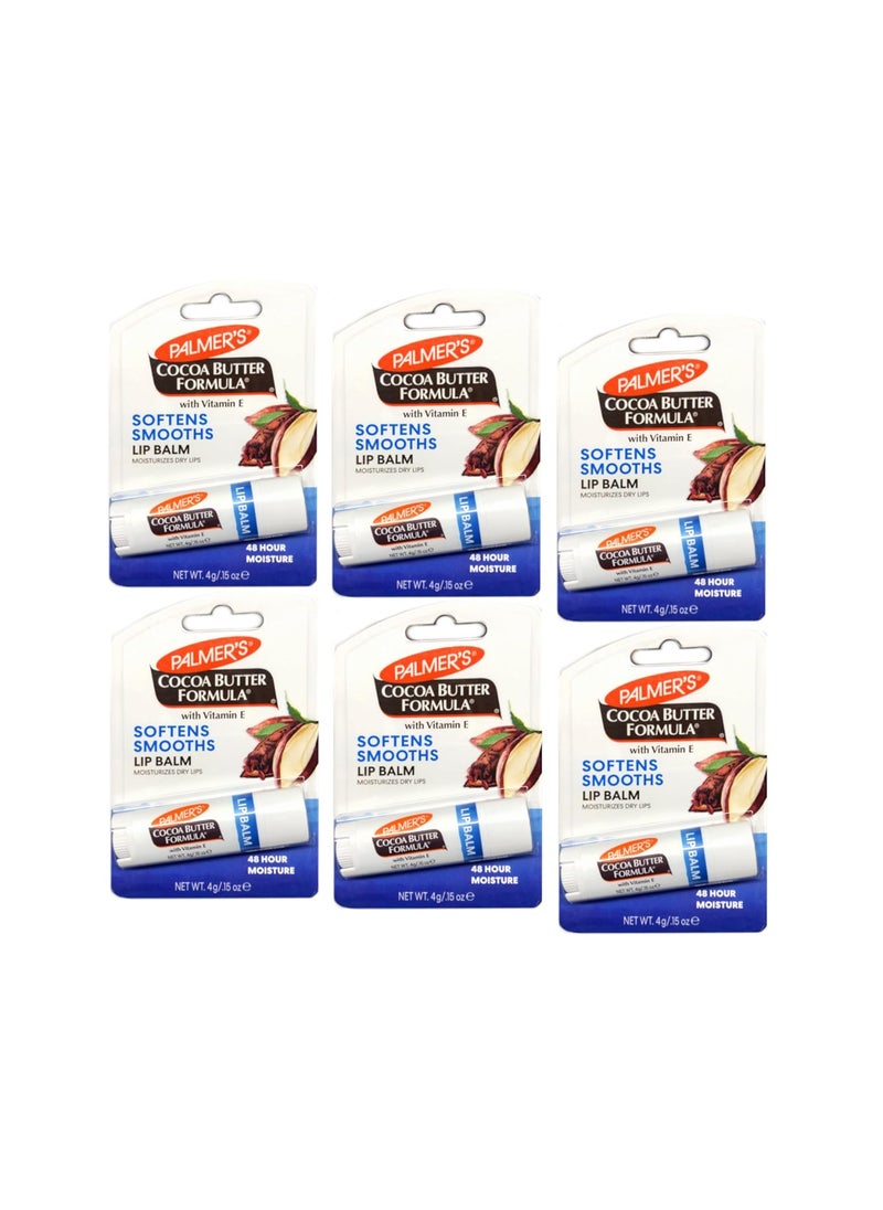 PALMER'S - Palmers Cocoa Butter Formula Moisturizing Lip Balm 015 oz Pack of 6 - Image 1