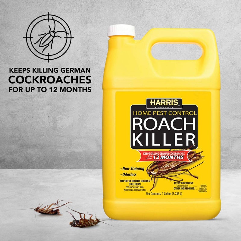 Harris Roach Killer, Liquid Spray with Odorless and Non-Staining 12-Month Extended Residual Kill Formula (Gallon) - Image 2