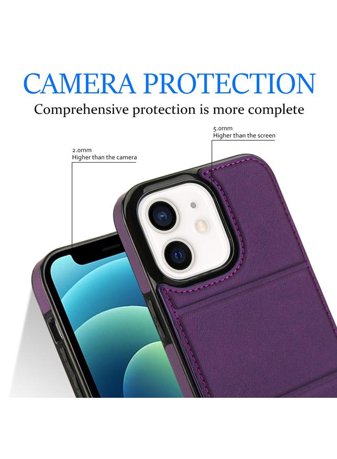 The Bros Phone Case For iPhone 12 mini Tri-fold Holder Leather Phone Phone Case with Card Slot  - Image 5