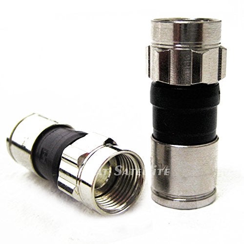 PHAT SATELLITE 50 Pieces RG6 BELDEN PPC EX6XLPLUS Signal Tight Compression Drop Connectors Nickel-Plated Brass Construction 21mm Stroke Length - Image 3