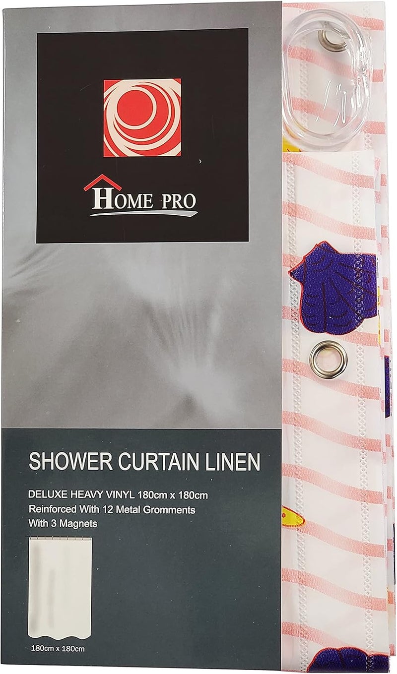 HomePro Better Value for Better Living Home Pro Pvc Shower Curtain, 180 cm Size, Printed Shell - Image 4