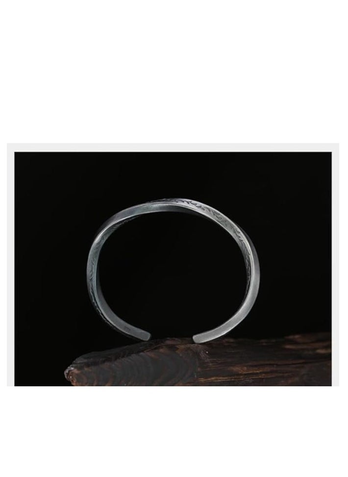 Generic - Viking Jewelry Gifts Mens Womens Cuff Bracelet Norse Viking Nordic Alphabet Runes Bracelet Mobius Twist Cuff Bracelet Pagan Amulet Talisman Bracelet - Image 1