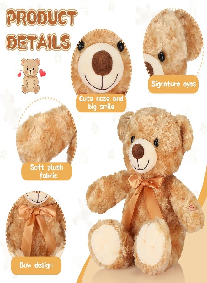 Liliful Christmas Plush Bear Gift 12 Inch Plush Stuffed Animal Insert a Recordable Sound Module Brown Bear Soft Doll Fabric Animal Toy for Xmas Birthday Party Decoration(Vivid Style) - Image 4