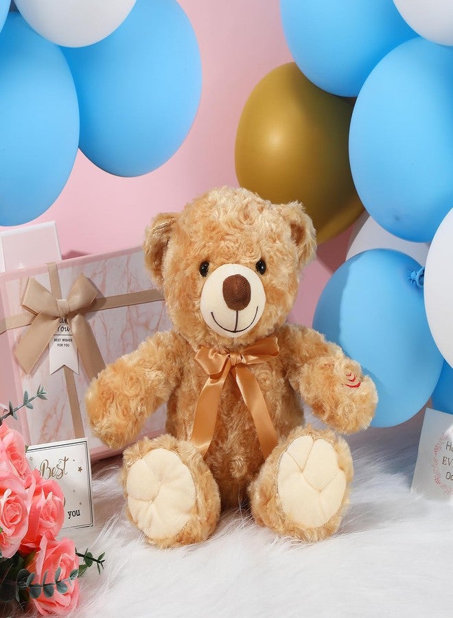 Liliful Christmas Plush Bear Gift 12 Inch Plush Stuffed Animal Insert a Recordable Sound Module Brown Bear Soft Doll Fabric Animal Toy for Xmas Birthday Party Decoration(Vivid Style) - Image 2