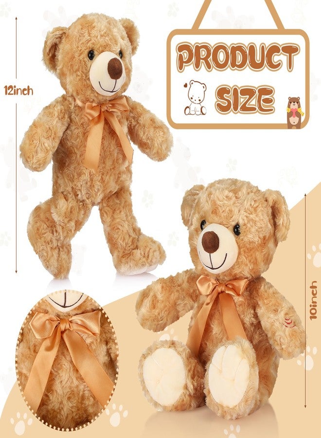 Liliful Christmas Plush Bear Gift 12 Inch Plush Stuffed Animal Insert a Recordable Sound Module Brown Bear Soft Doll Fabric Animal Toy for Xmas Birthday Party Decoration(Vivid Style) - Image 3