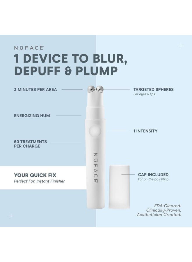 Nuface FIX Line Smoothing Starter Kit - FDA Cleared Microcurrent Device + Serum Activator for On-The-Go Treatment of Forehead Lines, Crow's Feet, Under Eyes, Smile & Fuller-Looking Lips  - Image 5