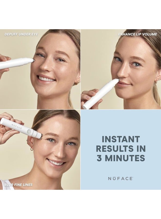 Nuface FIX Line Smoothing Starter Kit - FDA Cleared Microcurrent Device + Serum Activator for On-The-Go Treatment of Forehead Lines, Crow's Feet, Under Eyes, Smile & Fuller-Looking Lips  - Image 4