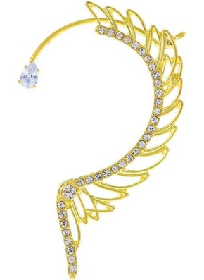 Bahels Gold Color Single Zircon Stone Earcuff Cartilage Earring 
